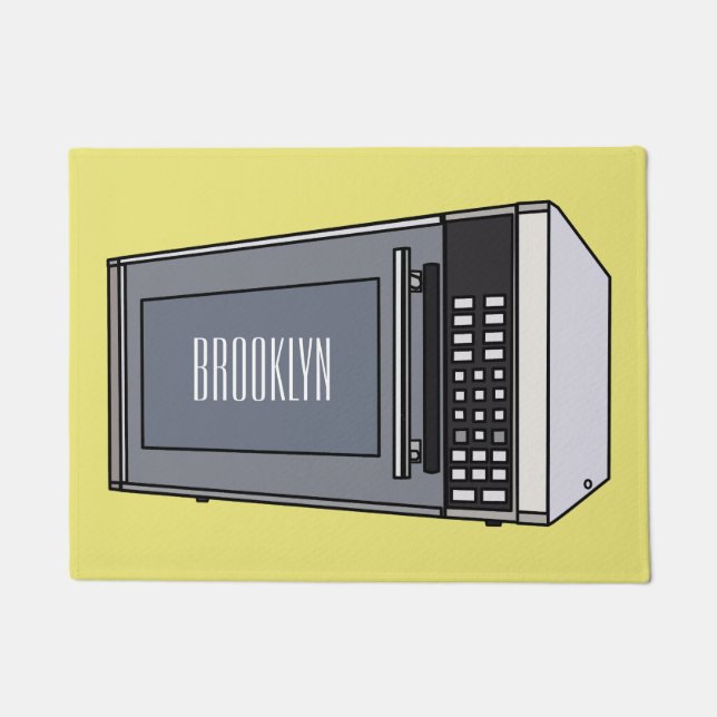 Felpudo Ilustracion personalizado de microondas (Anverso)