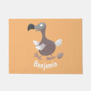 Felpudo Ilustracion personalizado de pájaro dodo gracioso