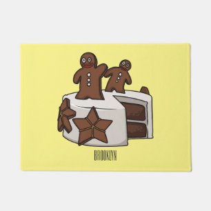 Felpudo Ilustracion personalizado de pastel de pan de jeng