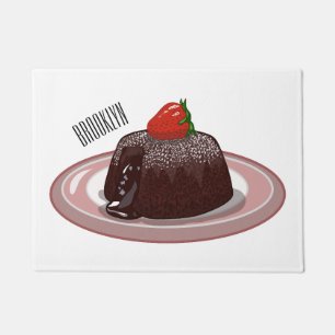 Felpudo Ilustracion personalizado de pastelitos de lava de