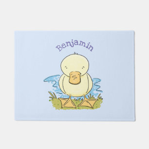 Felpudo Ilustracion personalizado de pato amarillo