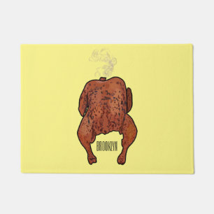 Felpudo Ilustracion personalizado de pollo asado