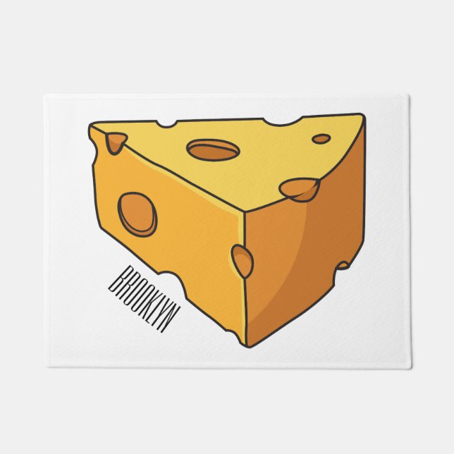 Felpudo Ilustracion personalizado de queso (Anverso)