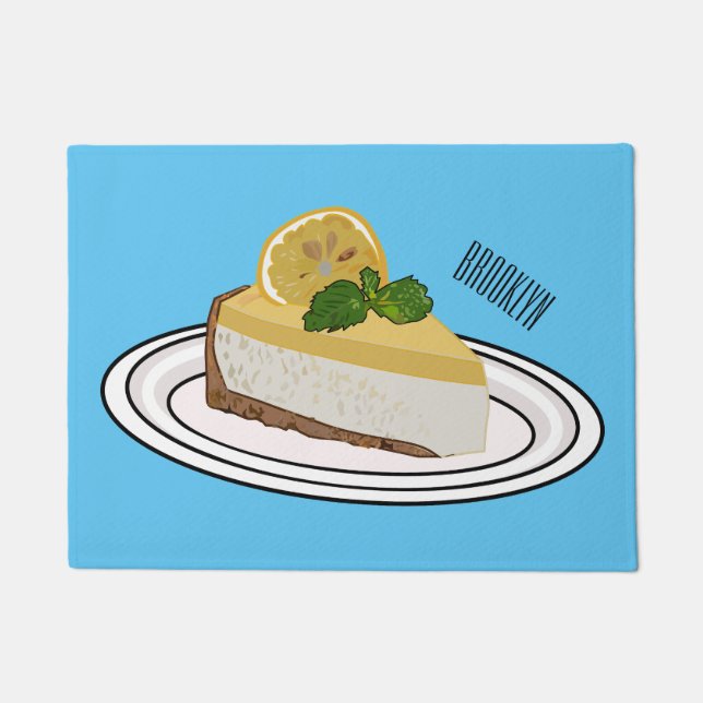 Felpudo Ilustracion personalizado de queso de limón (Anverso)