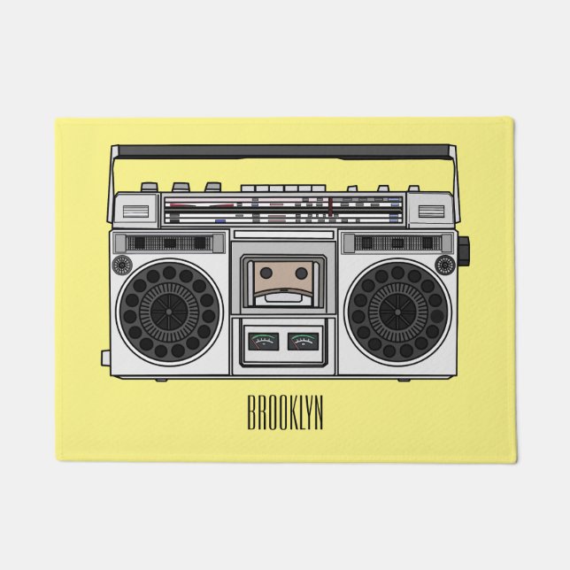 Felpudo Ilustracion personalizado de radio (Anverso)