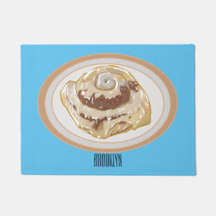 Felpudo Ilustracion personalizado de rollo de canela