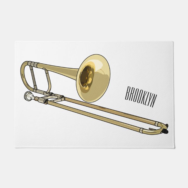 Felpudo Ilustracion personalizado de Trombone (Anverso)