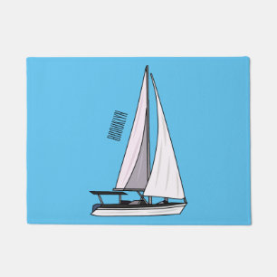 Felpudo Ilustracion personalizado de velero