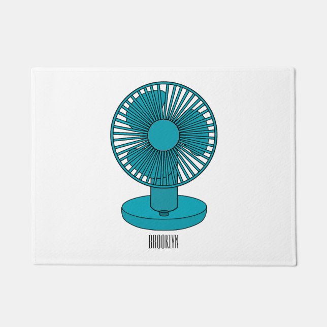 Felpudo Ilustracion personalizado de ventilador (Anverso)
