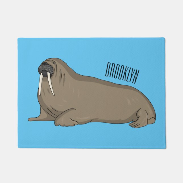 Felpudo Ilustracion personalizado de Walrus (Anverso)