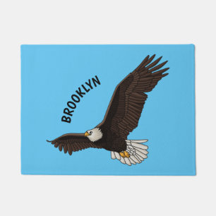 Felpudo Ilustracion personalizado del águila calva