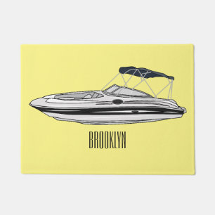 Felpudo Ilustracion personalizado en motocicleta