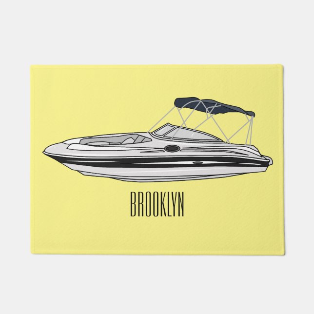 Felpudo Ilustracion personalizado en motocicleta (Anverso)