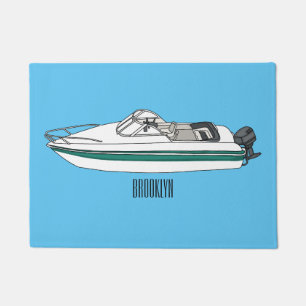 Felpudo Ilustracion personalizado en motocicleta