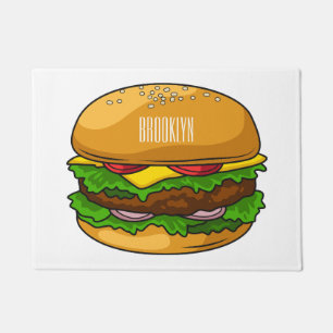 Felpudo Ilustracion personalizado Hamburger