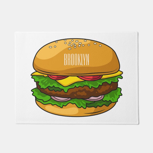Felpudo Ilustracion personalizado Hamburger (Anverso)