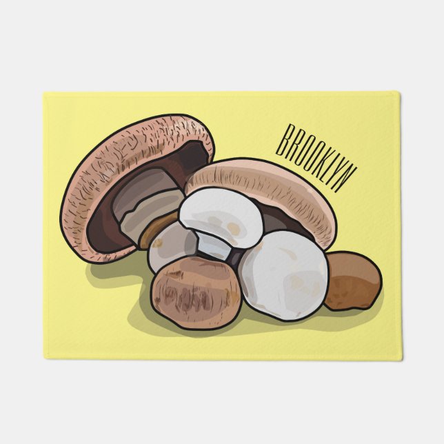 Felpudo Ilustracion personalizado hongo (Anverso)