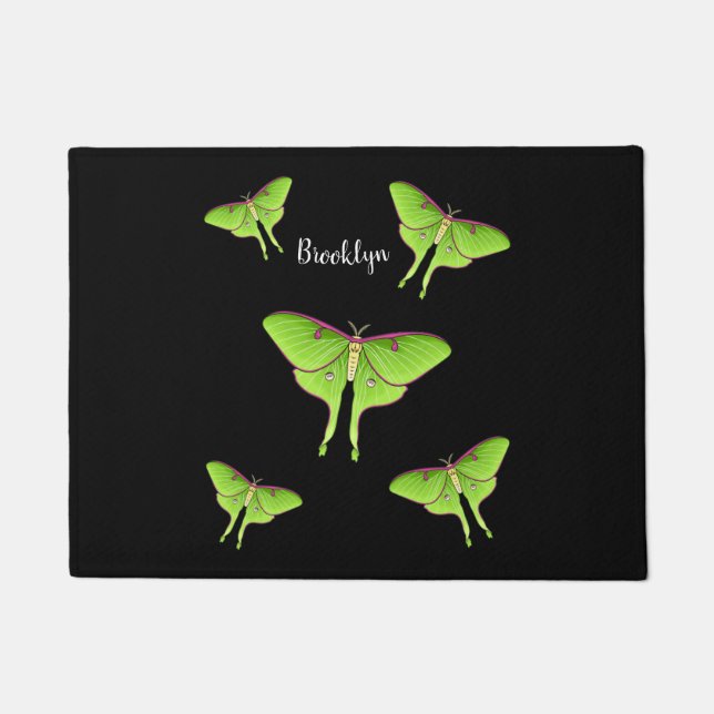 Felpudo Ilustracion personalizado Luna Moth (Anverso)
