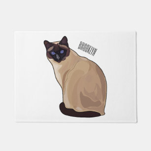 Felpudo Ilustracion personalizado siamés