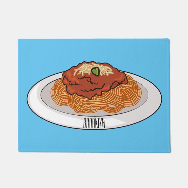 Felpudo Ilustracion personalizado Spaghetti (Anverso)
