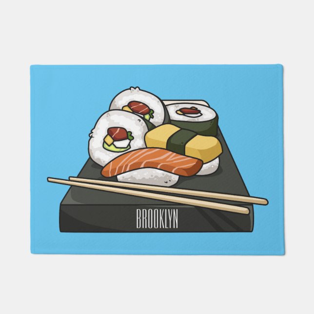 Felpudo Ilustracion personalizado Sushi (Anverso)