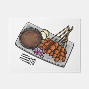 Felpudo Ilustracion Satay personalizado