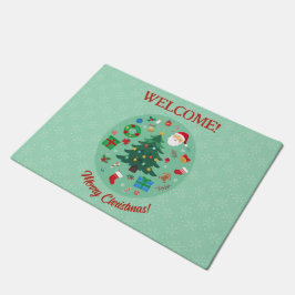 Felpudo Ilustraciones de Navidad Fiesta Navideña