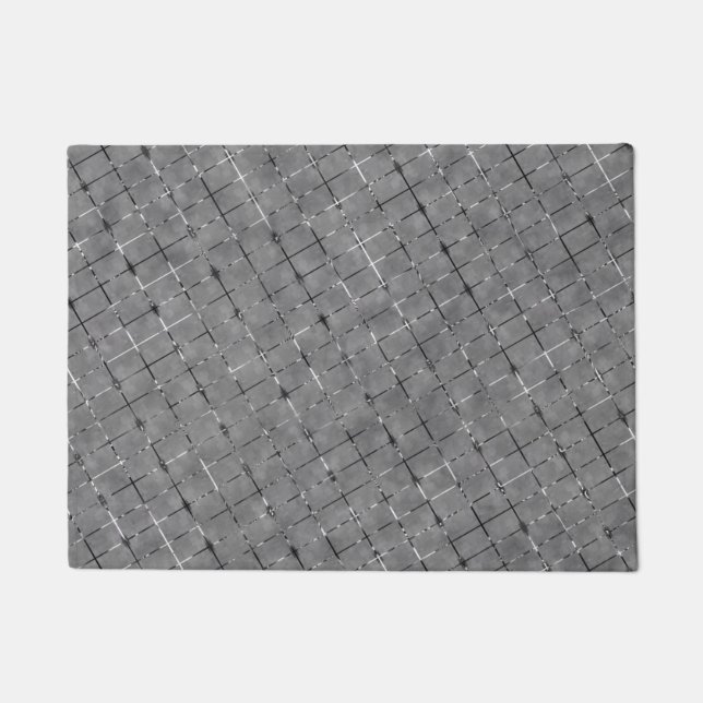 Felpudo Imagen gris dividida en rectángulo, cable de brill (Anverso)
