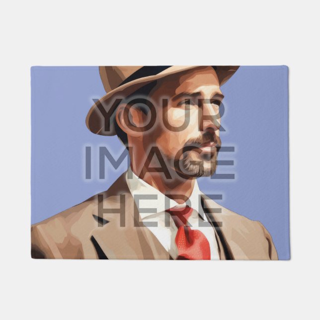 Felpudo Imagen personalizada de la zona fotográfica de Rug (Anverso)