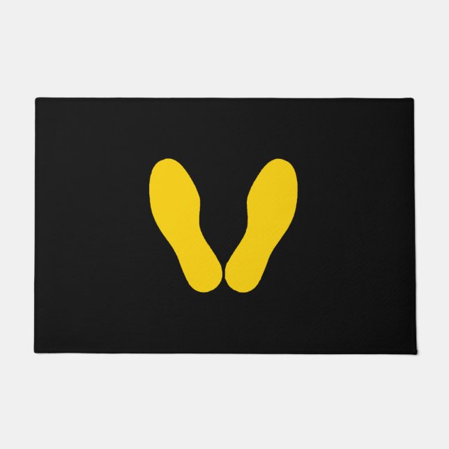 FELPUDO IMÁGENES AMARILLAS EN NEGRO (Anverso)