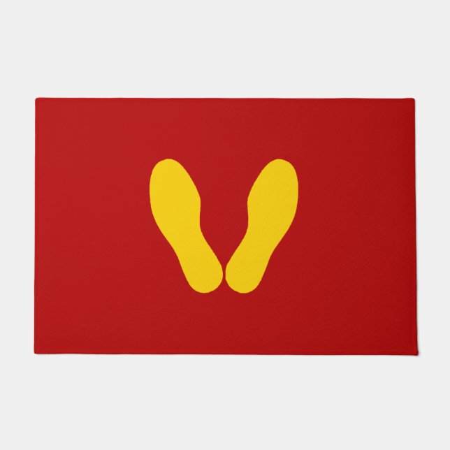 FELPUDO IMÁGENES AMARILLAS EN ROJO (Anverso)