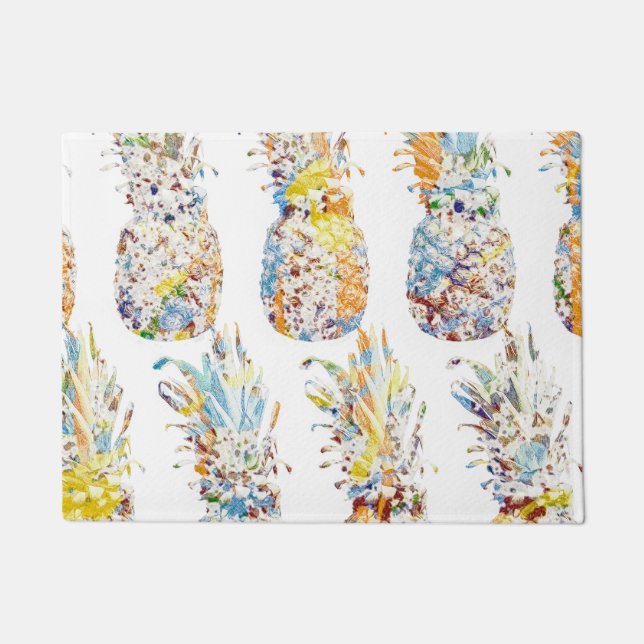 Felpudo Impresión coloreada de piña (Anverso)