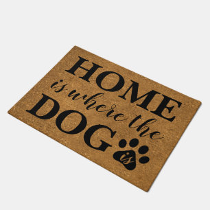 Felpudo Impresión de código   Dog Themed Faux Coir