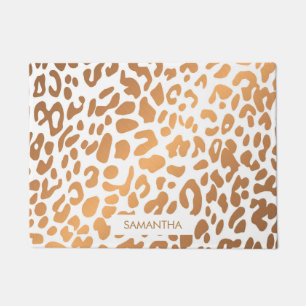 Felpudo Impresión de Leopardo Dorado