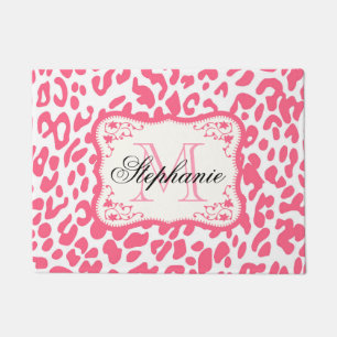 Felpudo Impresión de leopardo rosa