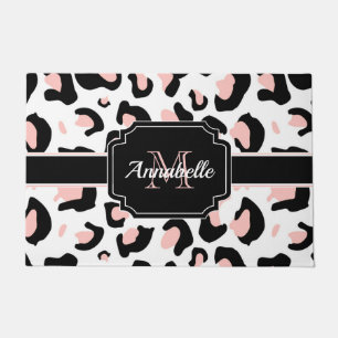 Felpudo Impresión de leopardo rosa