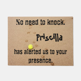 Felpudo Impresión de pata de perro Mascota en arena no hac