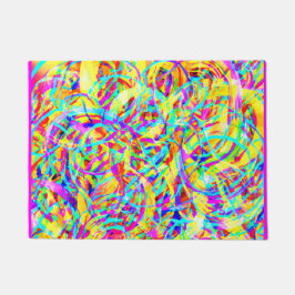 Felpudo Impresión de patrones de neón brillante