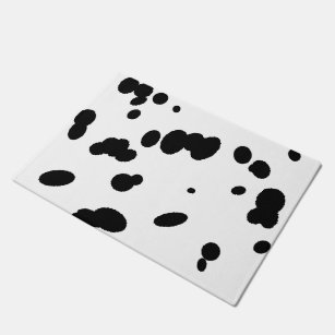 Felpudo Impresión de perro blanco y negro en puntos dálmat