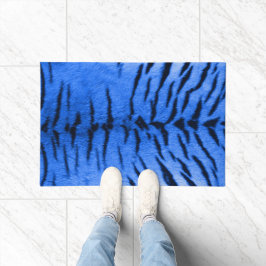 Felpudo Impresión de piel de tigre azul del desierto