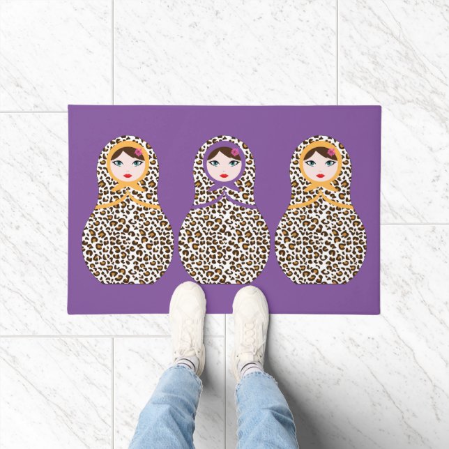 Felpudo Impresión de queso Matryoshka Doormat (Interior)