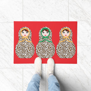 Felpudo Impresión de queso Matryoshka Doormat