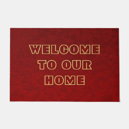 Felpudo Impresión de textura de terciopelo de bienvenida p
