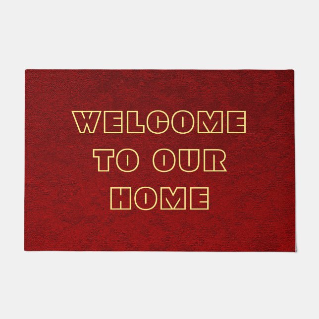 Felpudo Impresión de textura de terciopelo de bienvenida p (Anverso)
