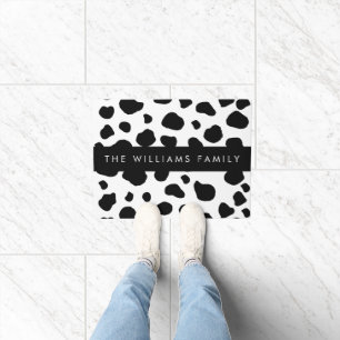 Felpudo Impresión de vaca, Cuadros De Vaca, Blanco Y Negro