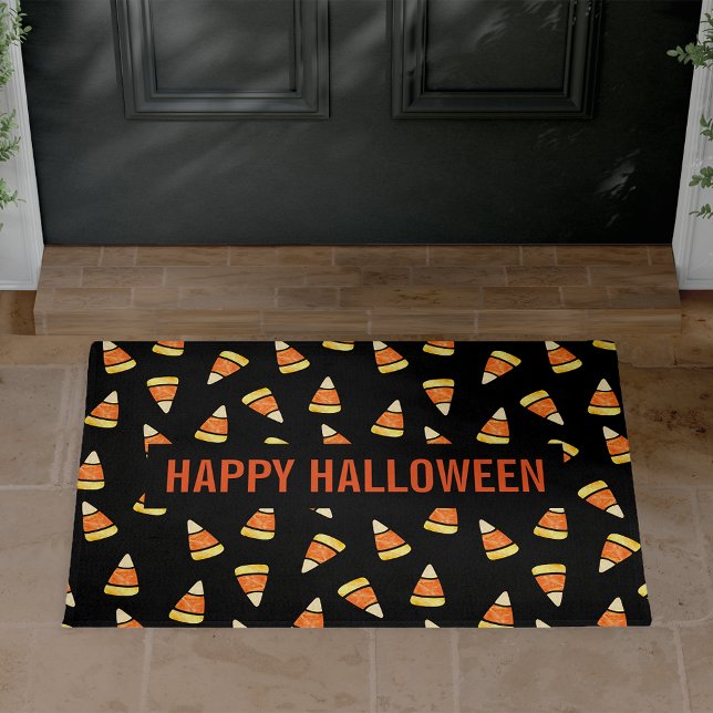 Felpudo Impresión feliz de maíz de dulce de Halloween (Subido por el creador)