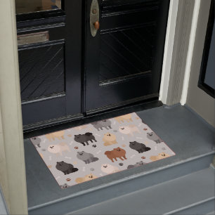 Felpudo Impresiones pomunitarias y Doormat con huesos de p
