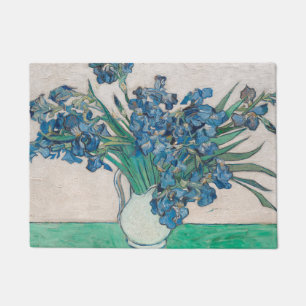 Felpudo Impresionismo de la pintura Van Gogh Iris Vase