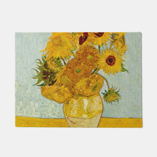 Felpudo Impresionista de Vincent Van Gogh 12 Sunflowers