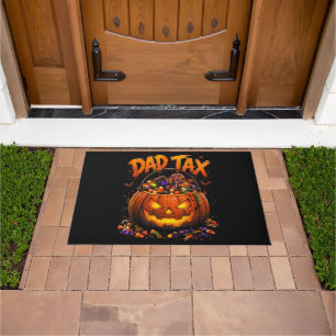 Felpudo Impuesto de Papá Divertido Calabaza de Halloween